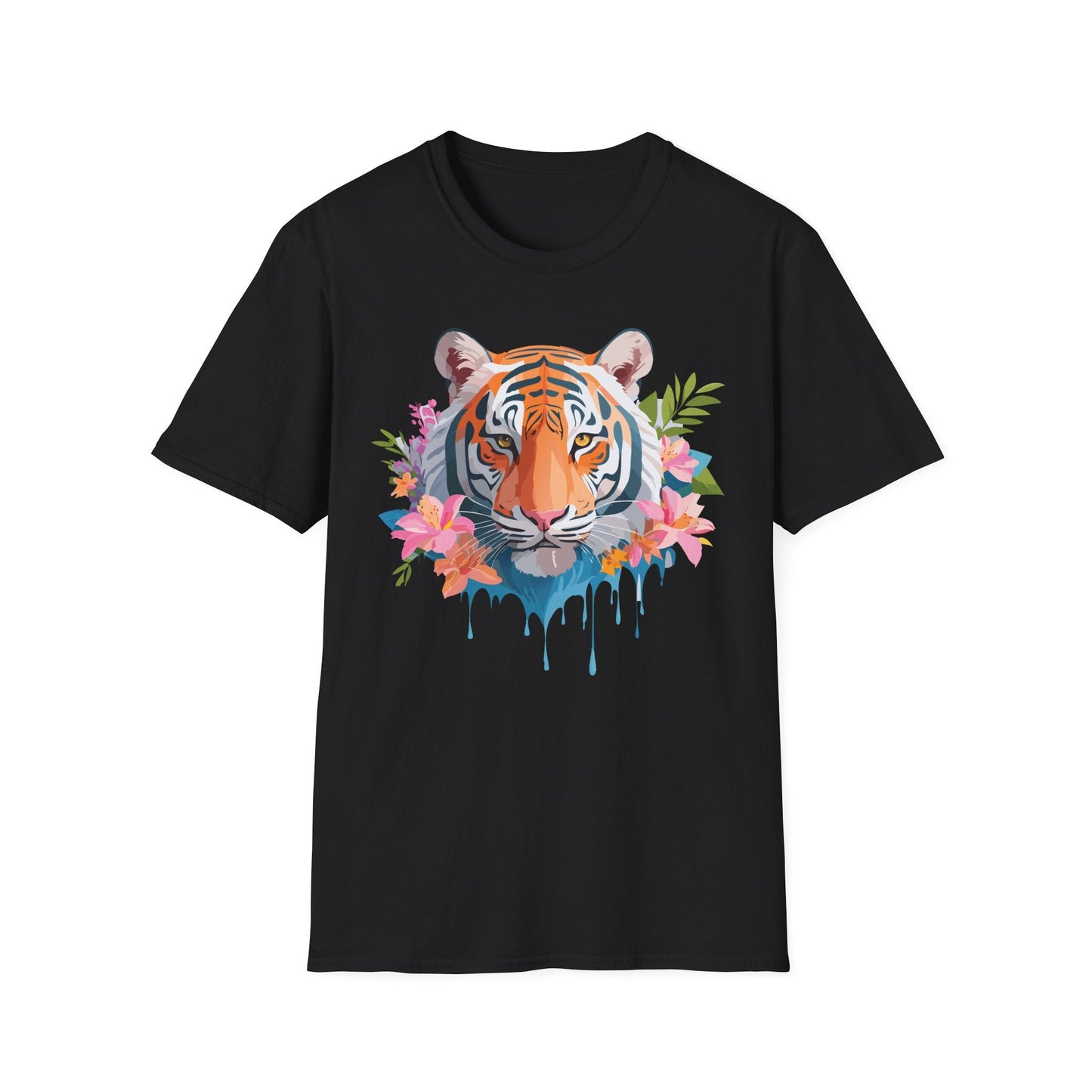 Tiger Shirt Unisex Animal Tee Gildan Softstyle 64000 Cotton Tee