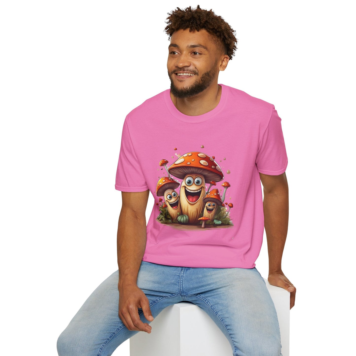 Mashroom Tee Shirt Unisex Funny Mashroom Design Softstyle 100 Percent Cotton Gildan