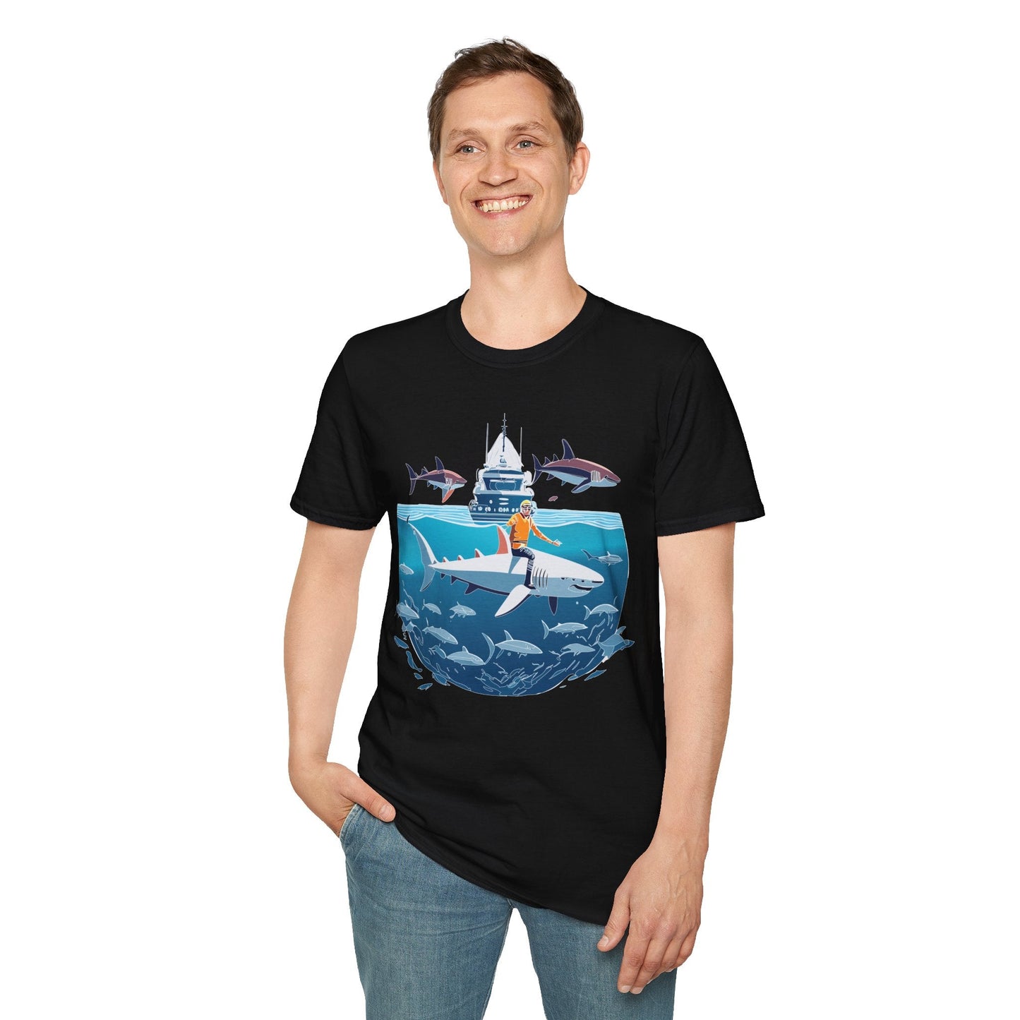 Ocean Graphic Unisex Softstyle Cotton Tee 3