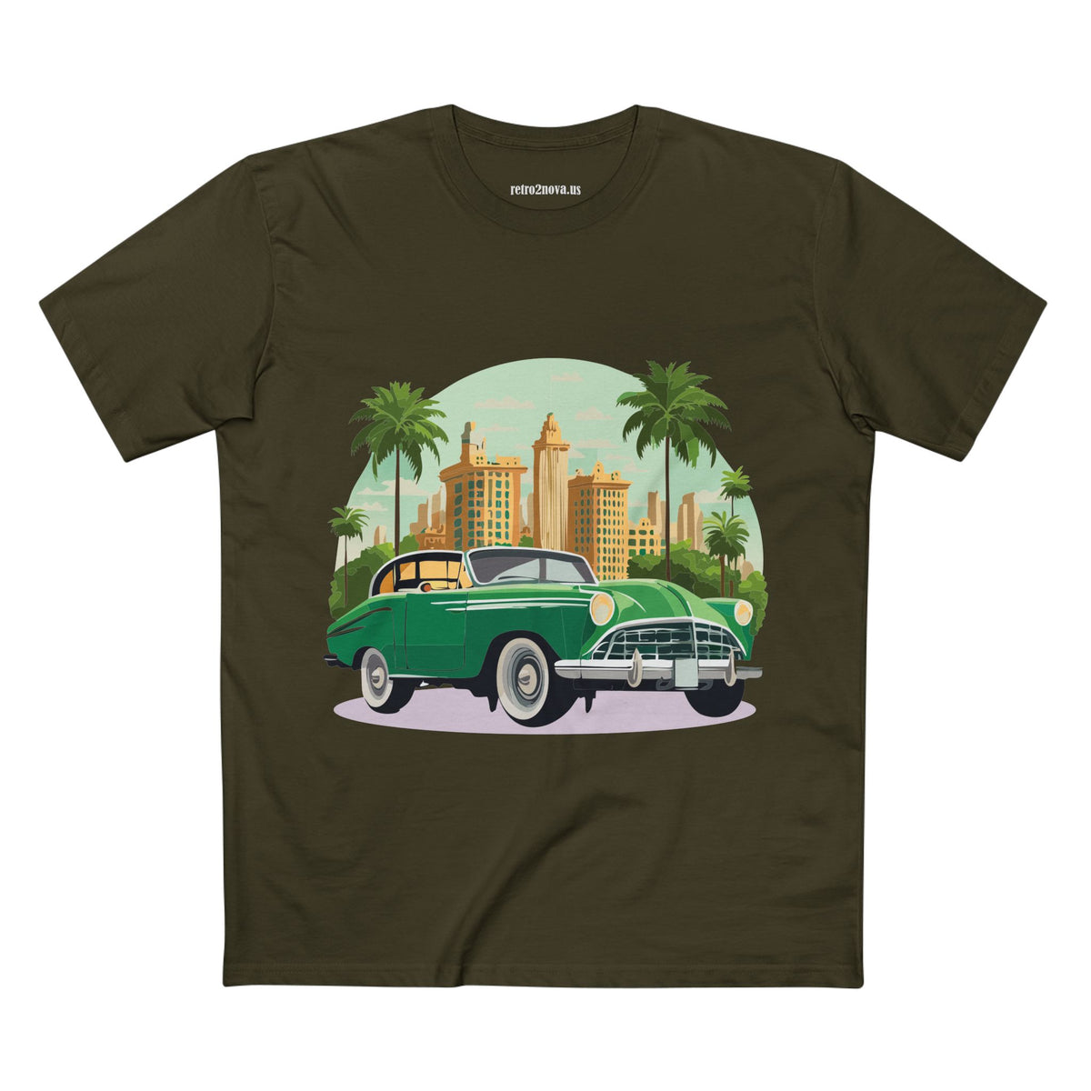 Retro Car Vintage Graphic Tee Staple Unisex 100 Cotton Tee Shirt - RC-18