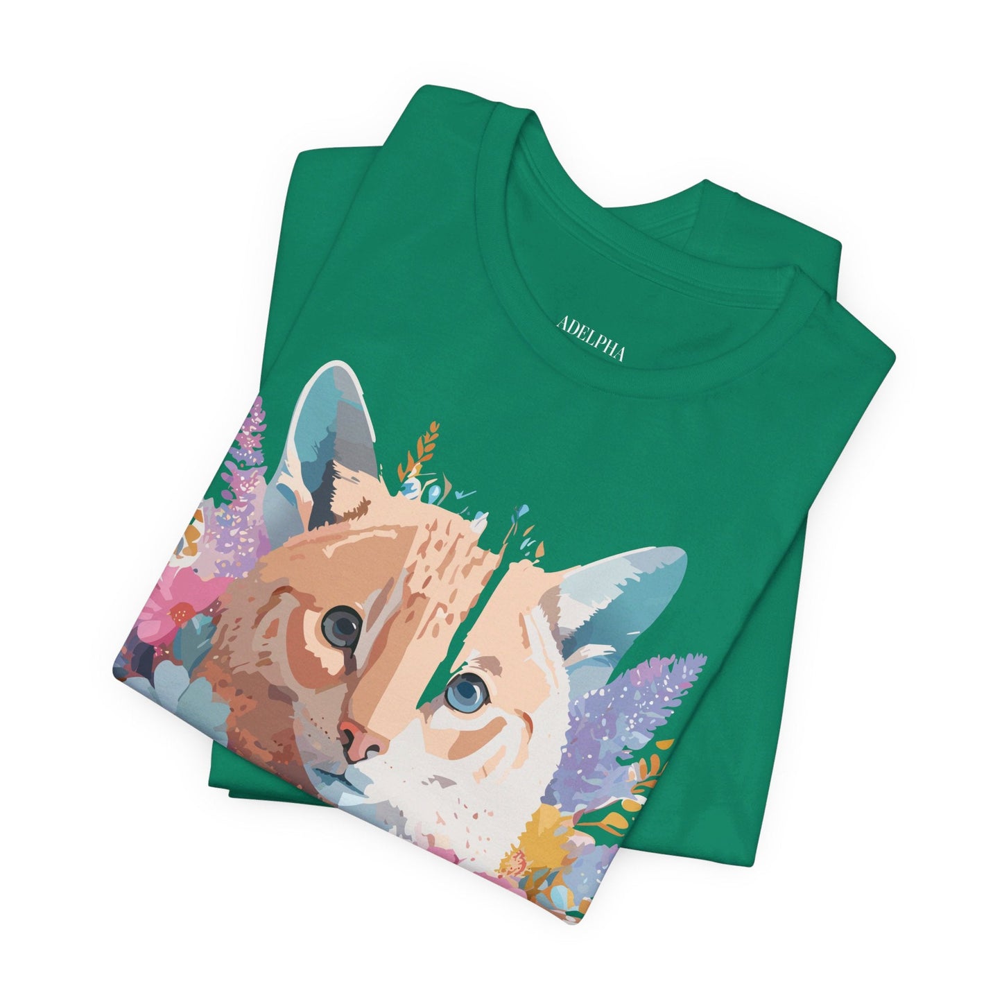 Cat Graphic Tee Unisex Vintage Art Design Adelpha Premium Comfort