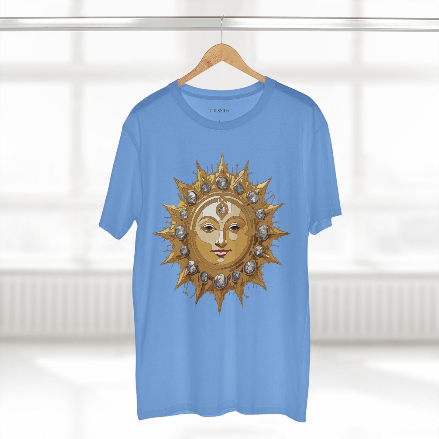 Gold Sun Graphic Unisex 100 Cotton T-Shirt with Golden Art Design 2