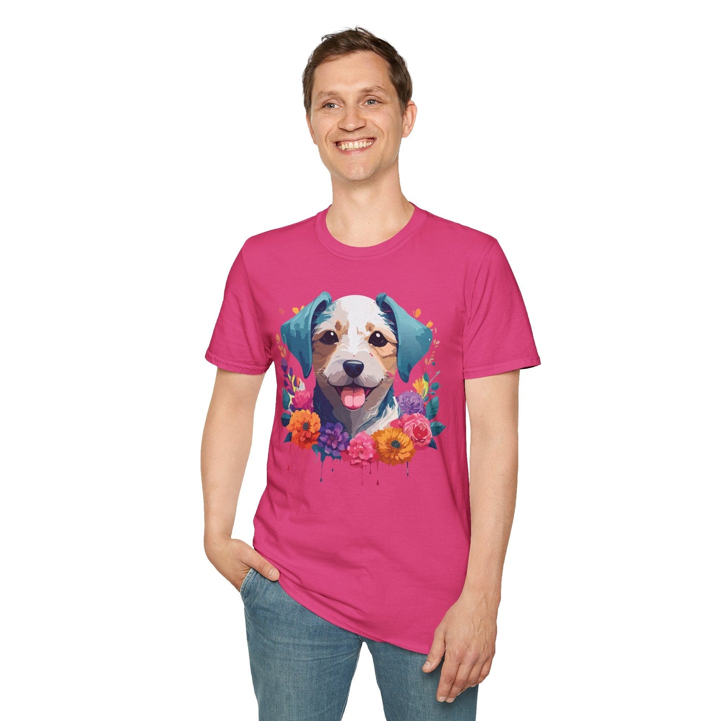 Dog Shirt Unisex Animal Tee Softstyle 64000 Gildan RingSpun Cotton