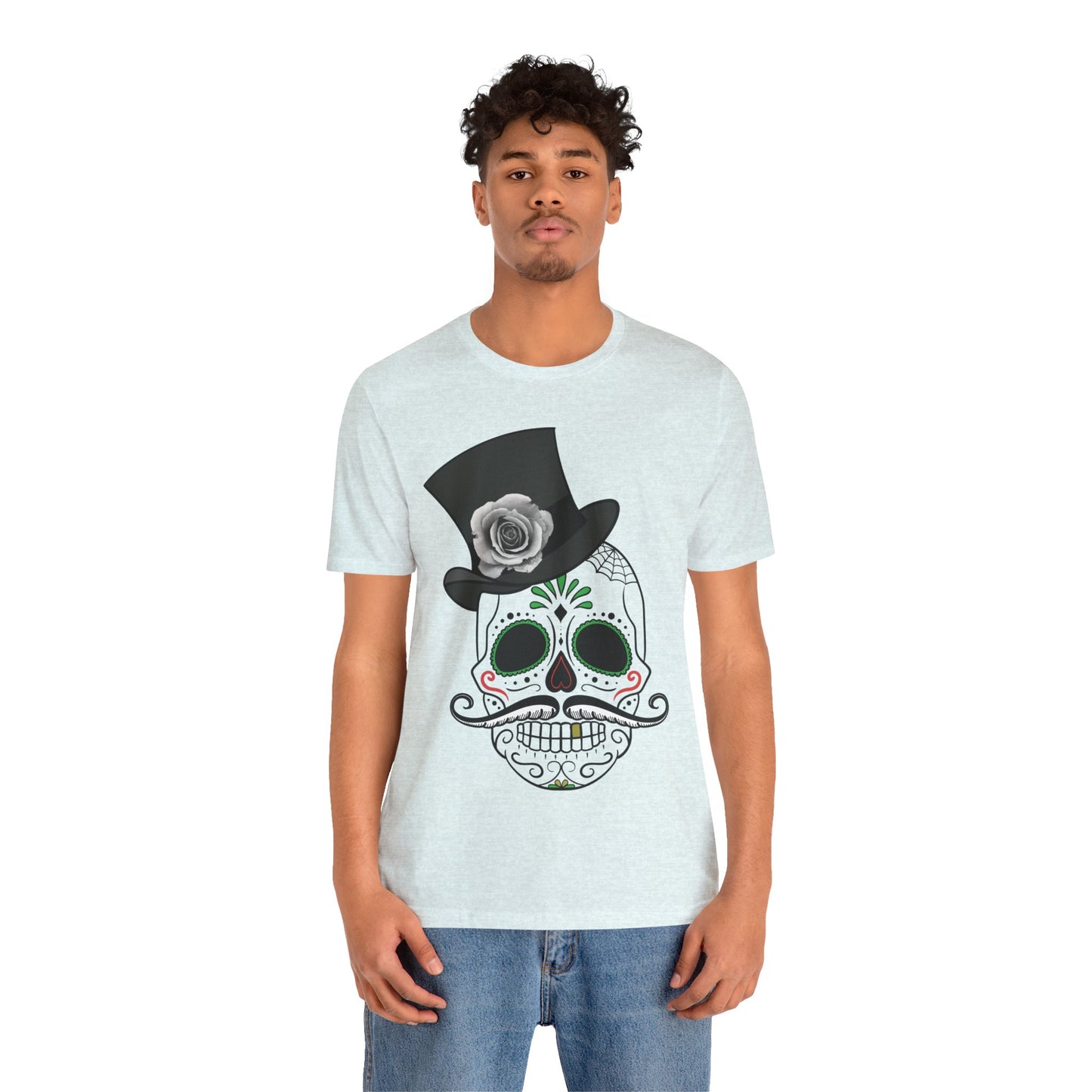 Unisex-T-Shirt aus Baumwolle mit Totenkopf