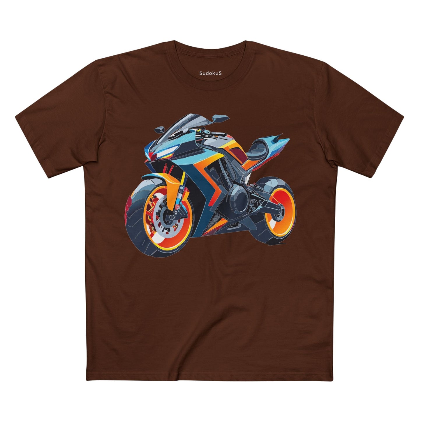 Moto Bike Graphic Unisex 100 Cotton Staple Tee 26