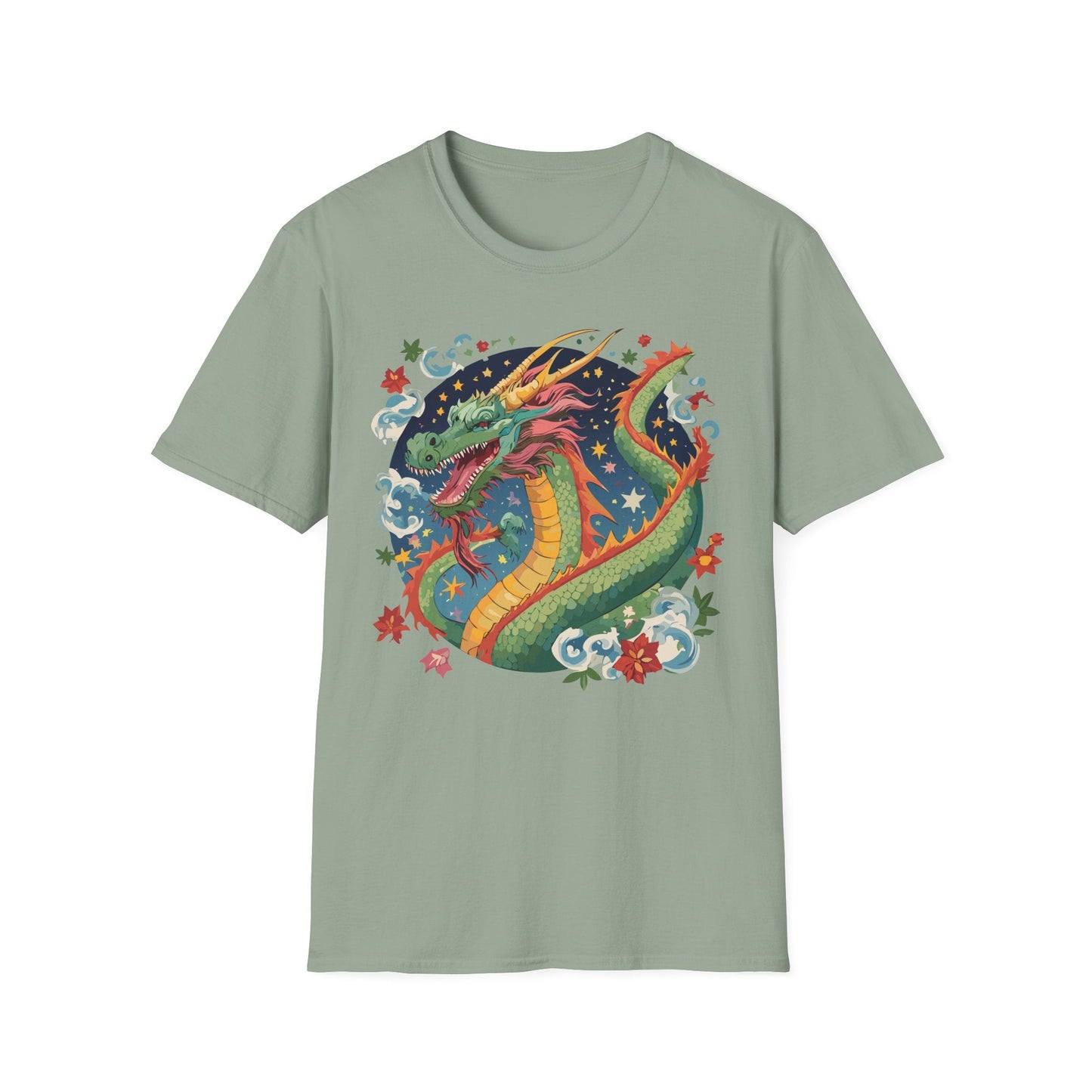 Dragon Graphic Unisex 100 Cotton Tee with Animal Artwork Design 9