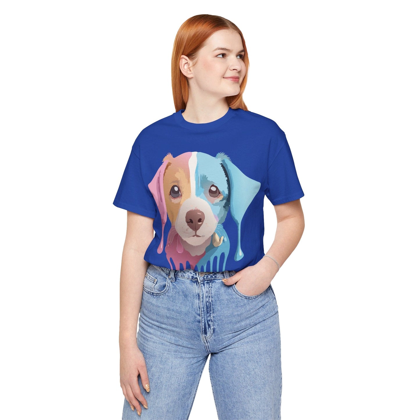 Vintage Inspired Dog Graphic Tee Unisex Jersey Short Sleeve Premium Adelpha Art Design