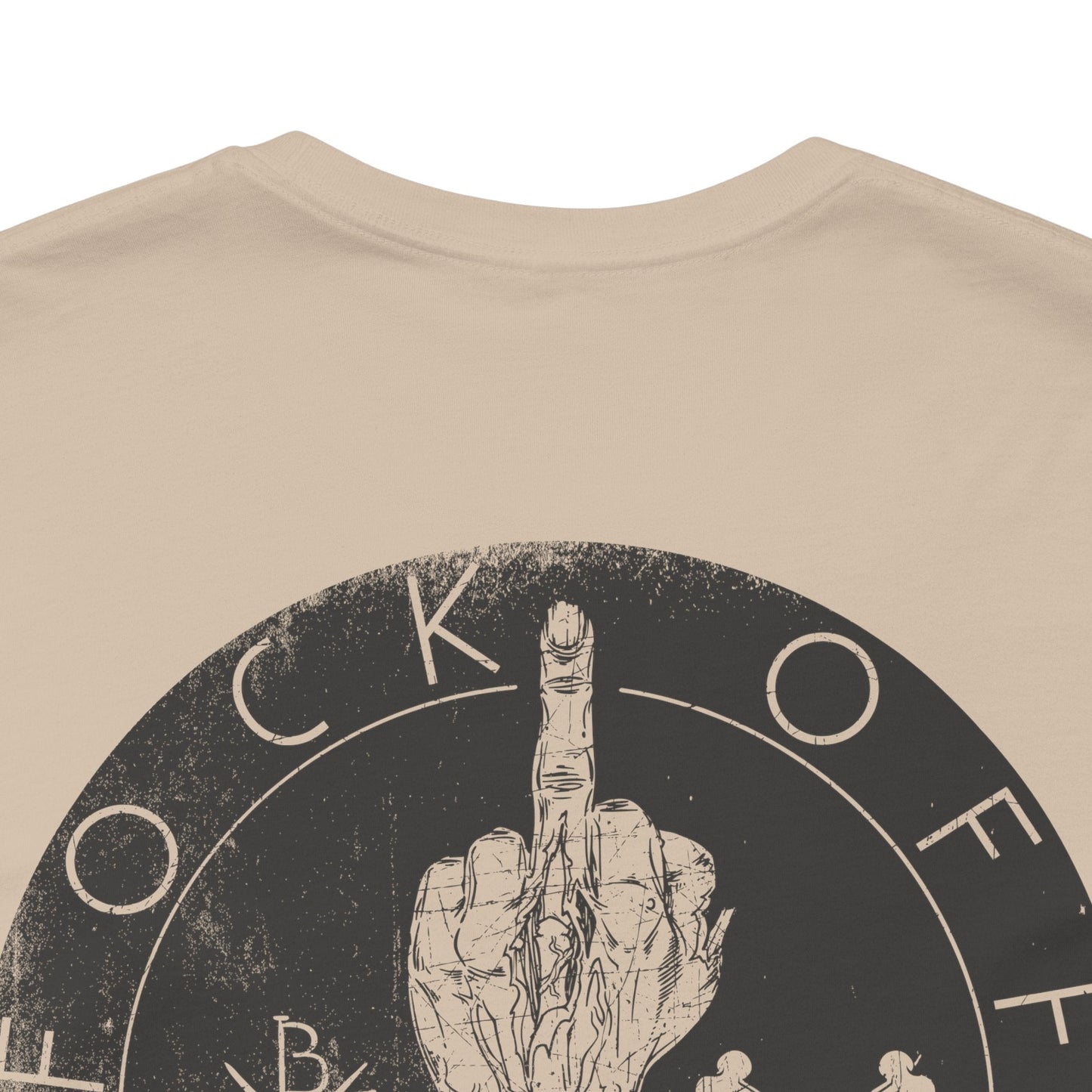Middle Finger Skull Graphic Design Unisex Cotton T-Shirt A-11