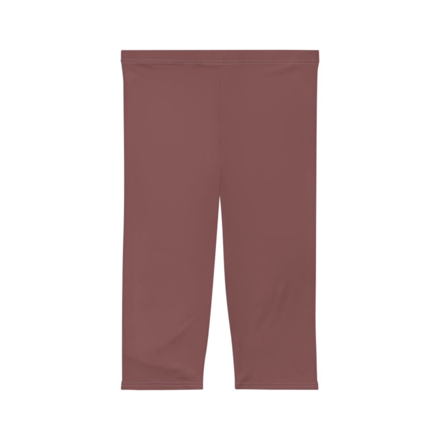 Smoky Rose Color Women's Brushed Suede Poly Span Casual Capri Leggings XS-2XL