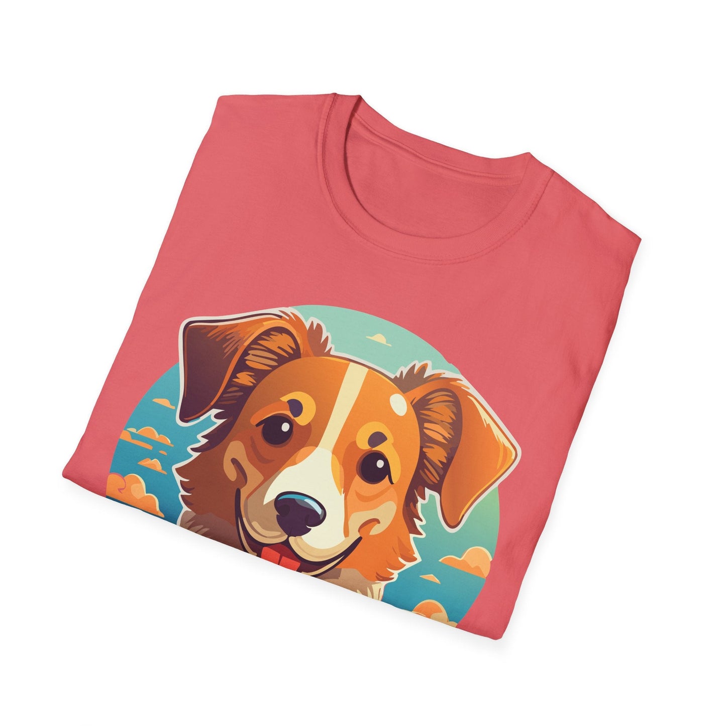 Dog Shirt Unisex Animal Tee One Hundred Percent Cotton Softstyle Gildan 64000