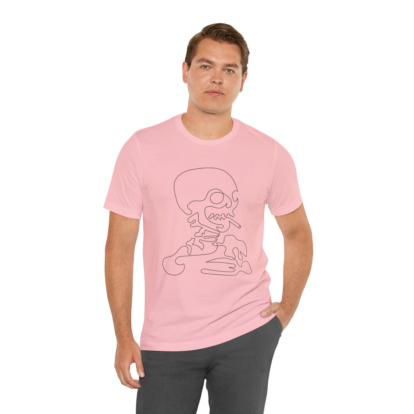 Unisex Cotton Tee Shirt with Skull