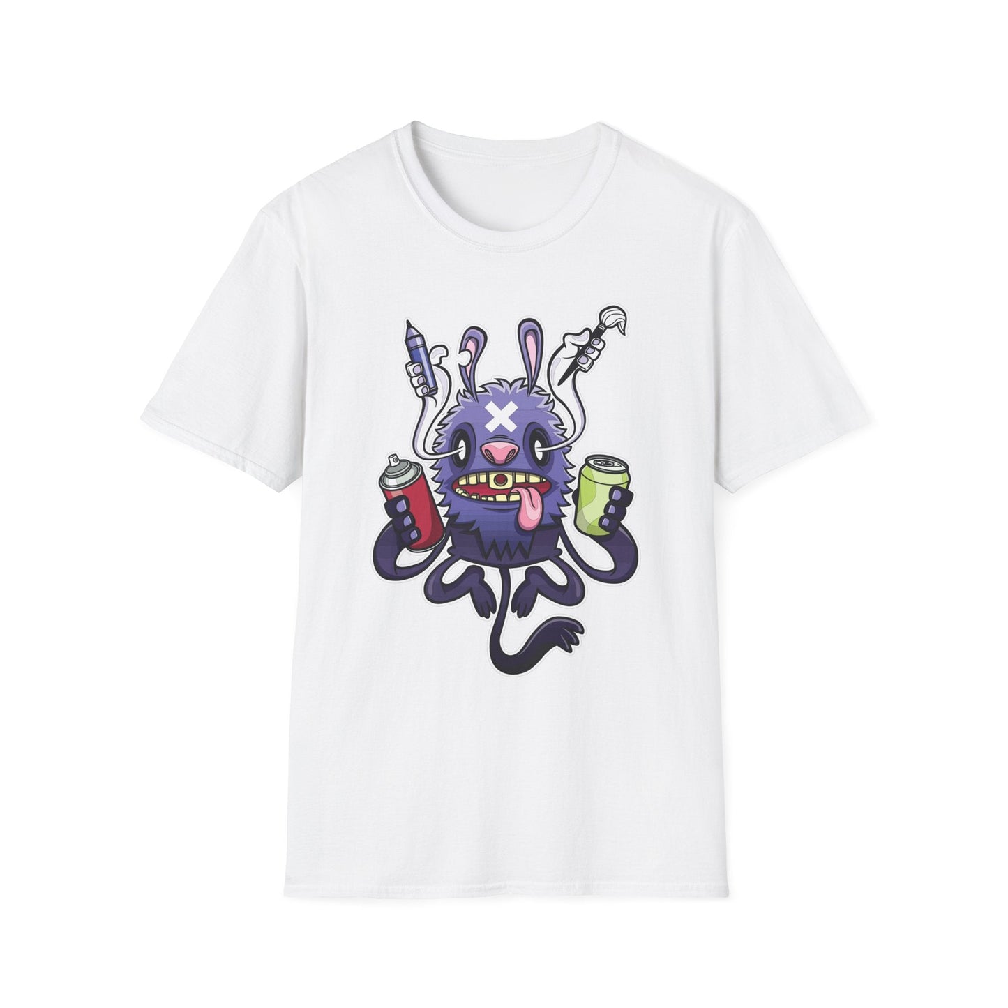 Cartoon T Shirt Animation T Shirt Funny Tee Shirt Unisex Softstyle Gildan 64000 Art Design