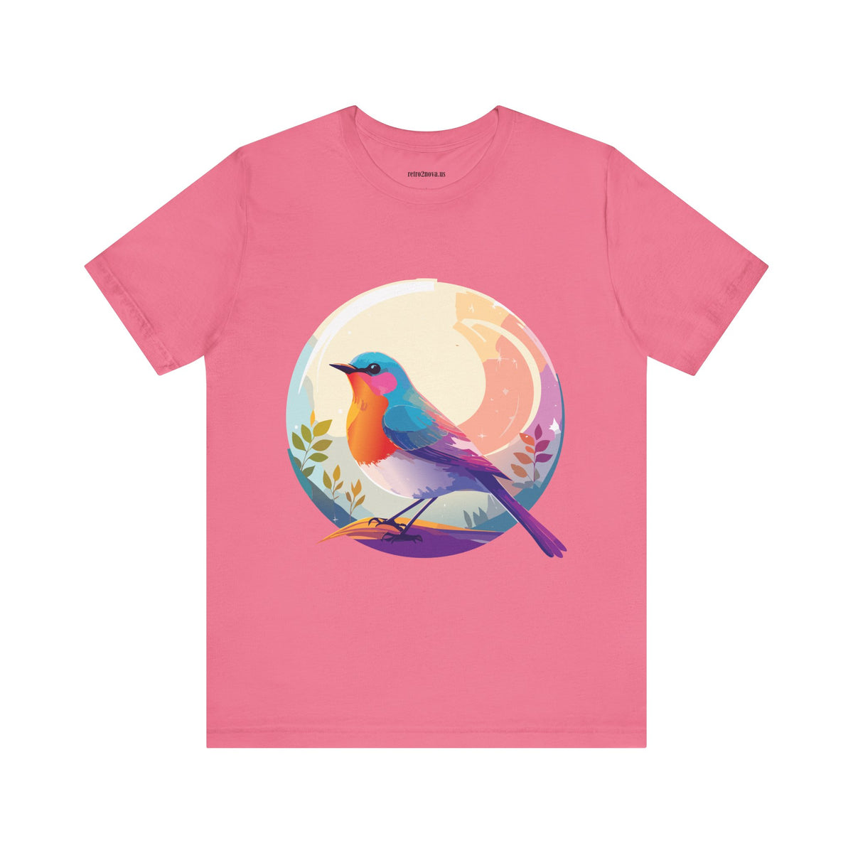 Bird Graphic Unisex Cotton Bella+Canvas Tee with Animal Design ab1