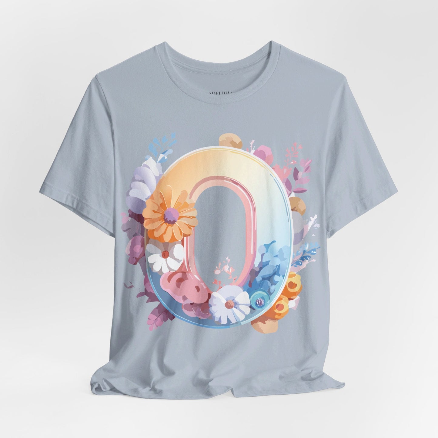 Letter O Graphic Tee Unisex Shirt Adelpha Vintage Inspired Art Design Short Sleeve