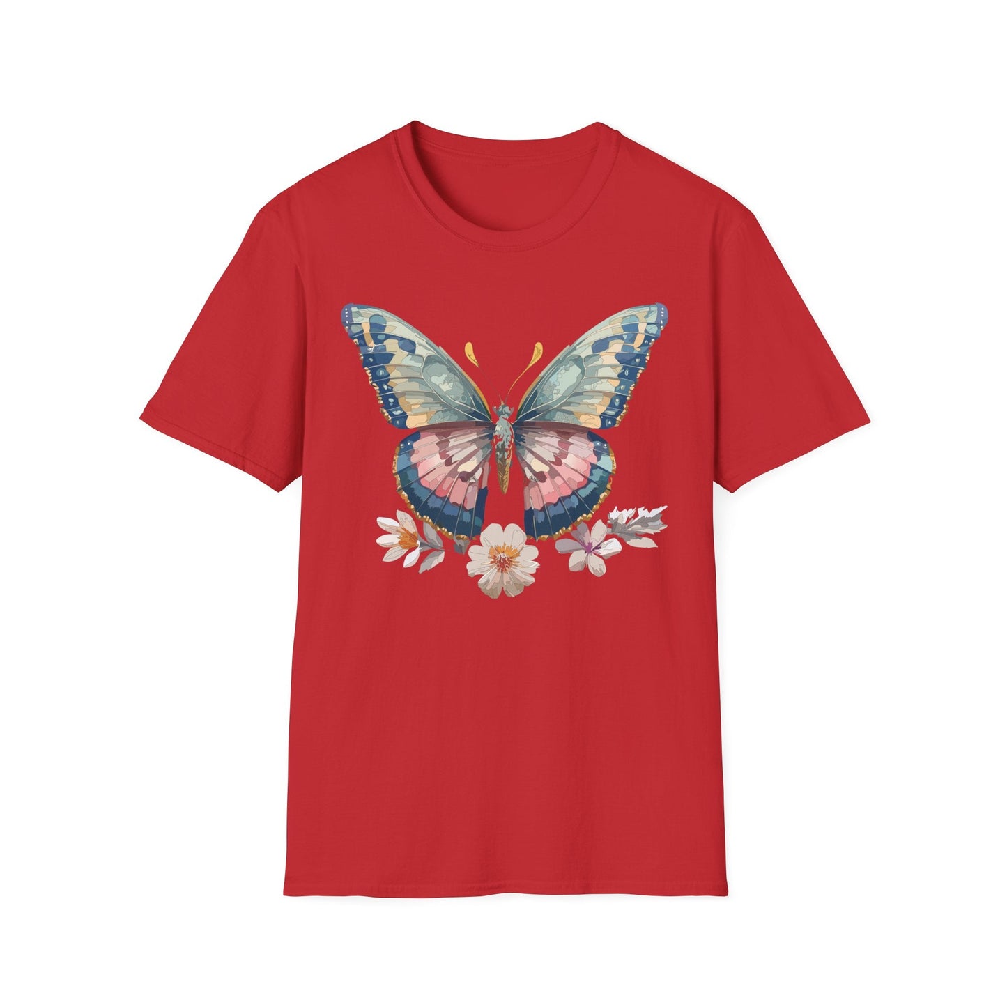 Butterfly Shirt Unisex Monarch Design Gildan Softstyle 64000 Ring Spun Cotton Tee