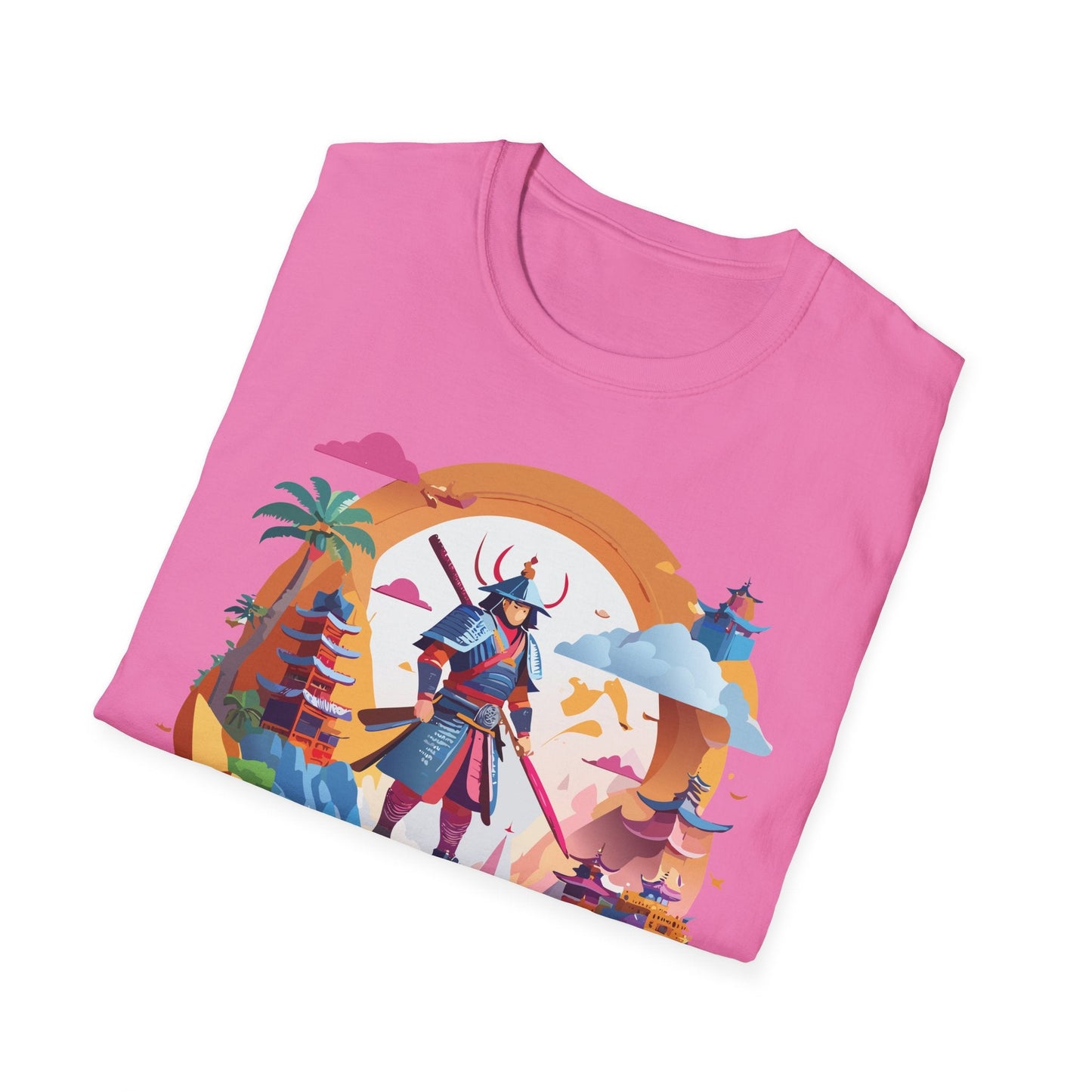 Samurai T Shirt Unisex Gildan Softstyle 64000 100 Percent Ring Spun Cotton Lightweight Tee
