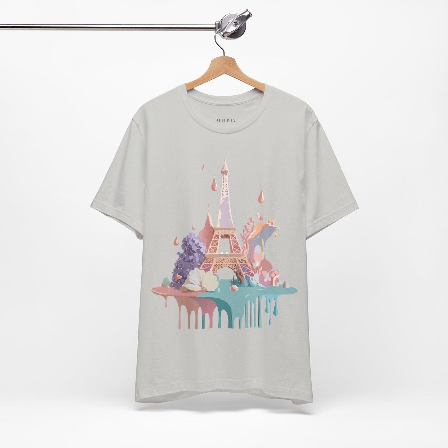 Paris Tourist Shirt Unisex Graphic Tee Vintage Inspired Artwork by Adelpha Short Sleeve Jersey