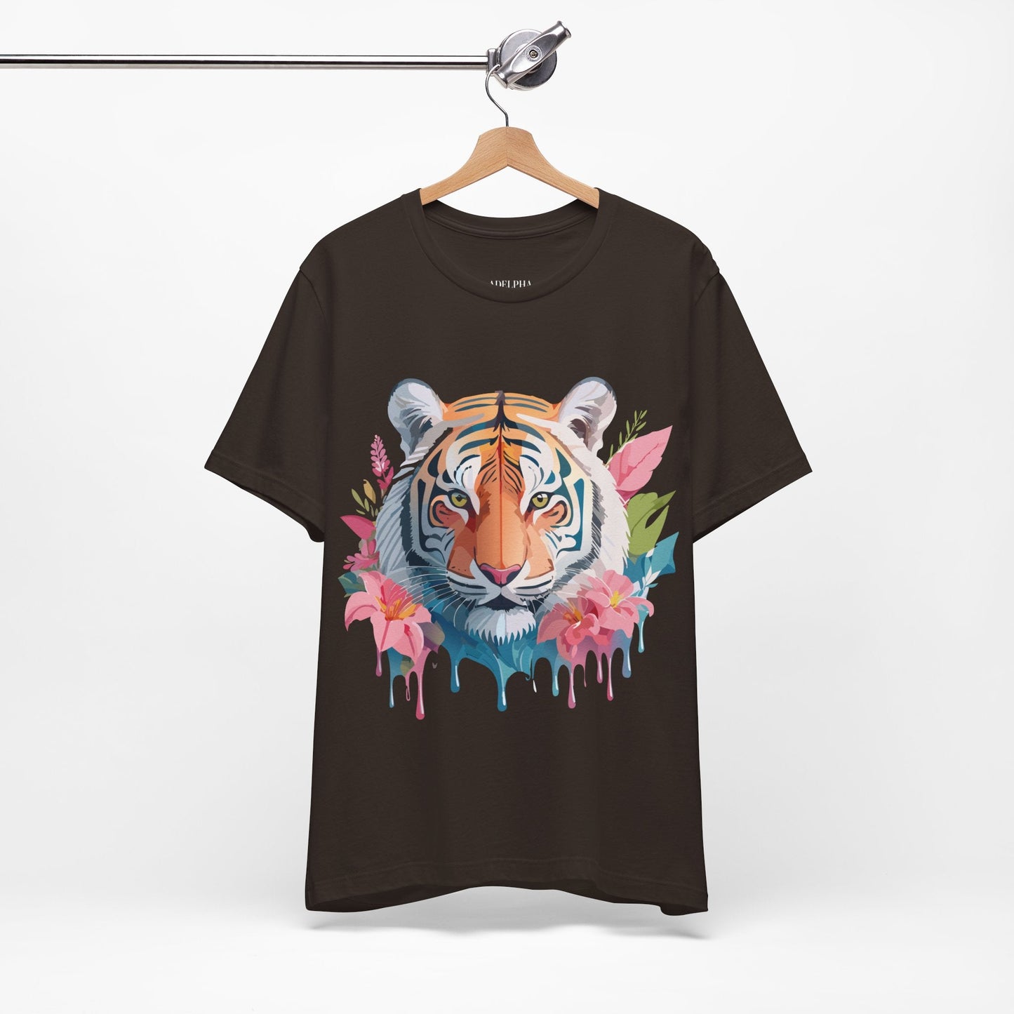 Tiger Graphic Unisex 100 Cotton Vintage Art with Animal Tee 13