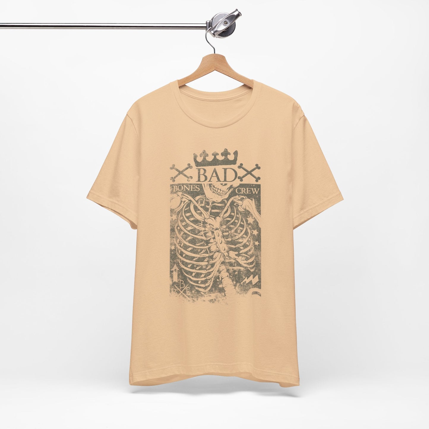 Skeleton Ribcage Tee Bones Crew Graphic Shirt A-10