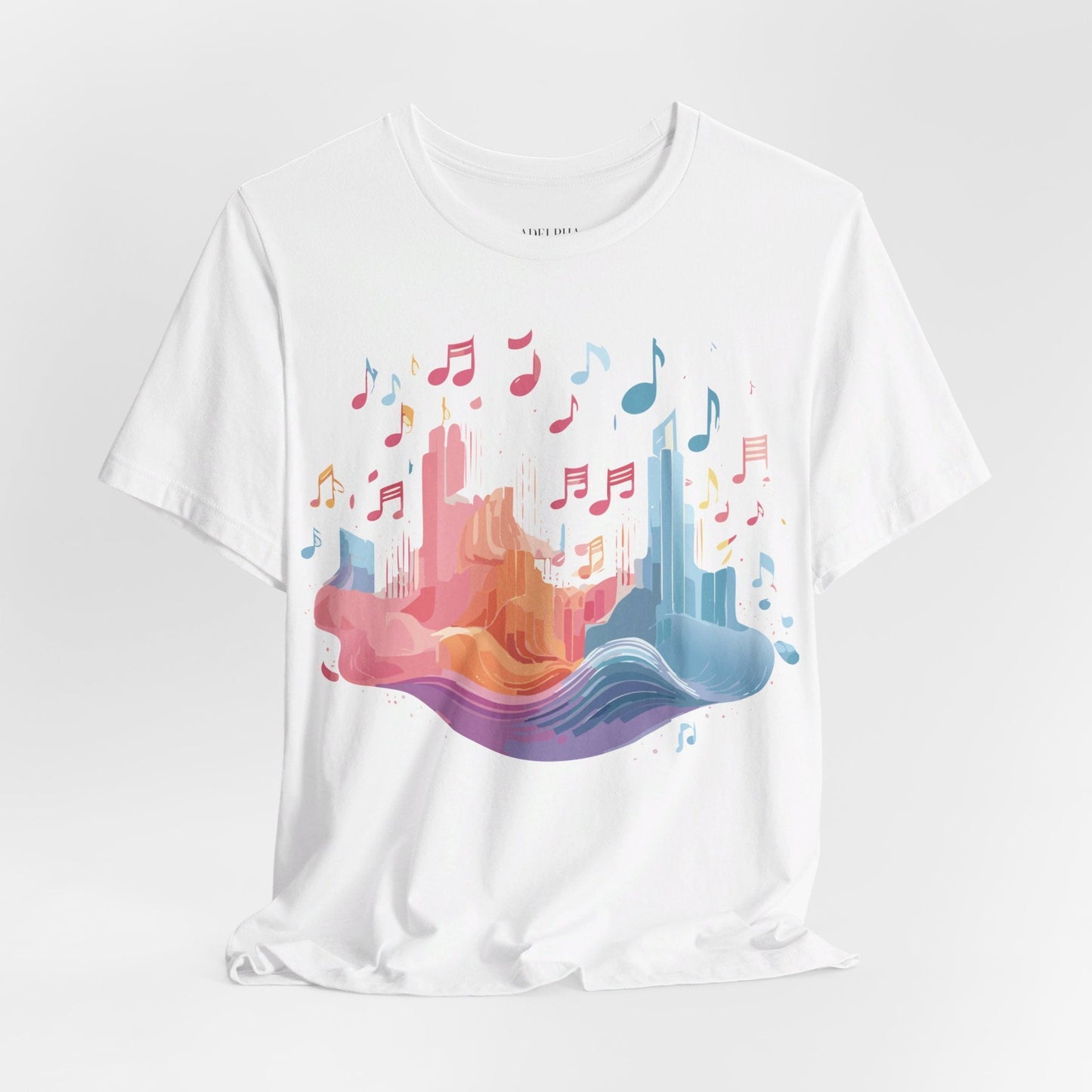 Music Graphic Unisex 100 Cotton Vintage Art with Musical Elements Tee 24