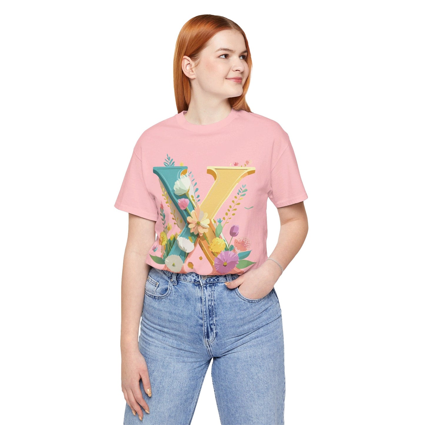 Letter X Shirt Unisex Graphic Tee Premium Vintage Inspired Adelpha Artwork Short Sleeve