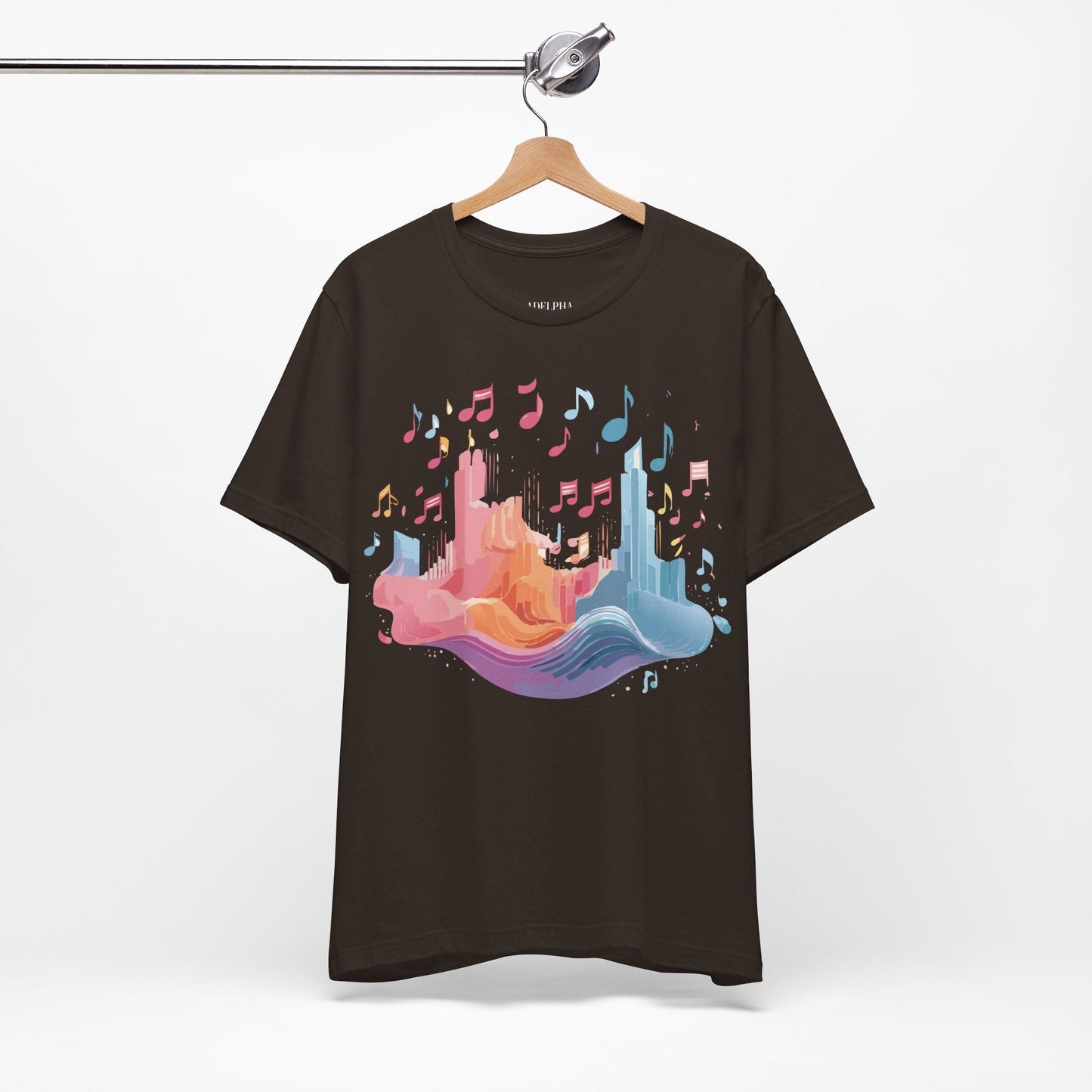 Music Graphic Unisex 100 Cotton Vintage Art with Musical Elements Tee 23