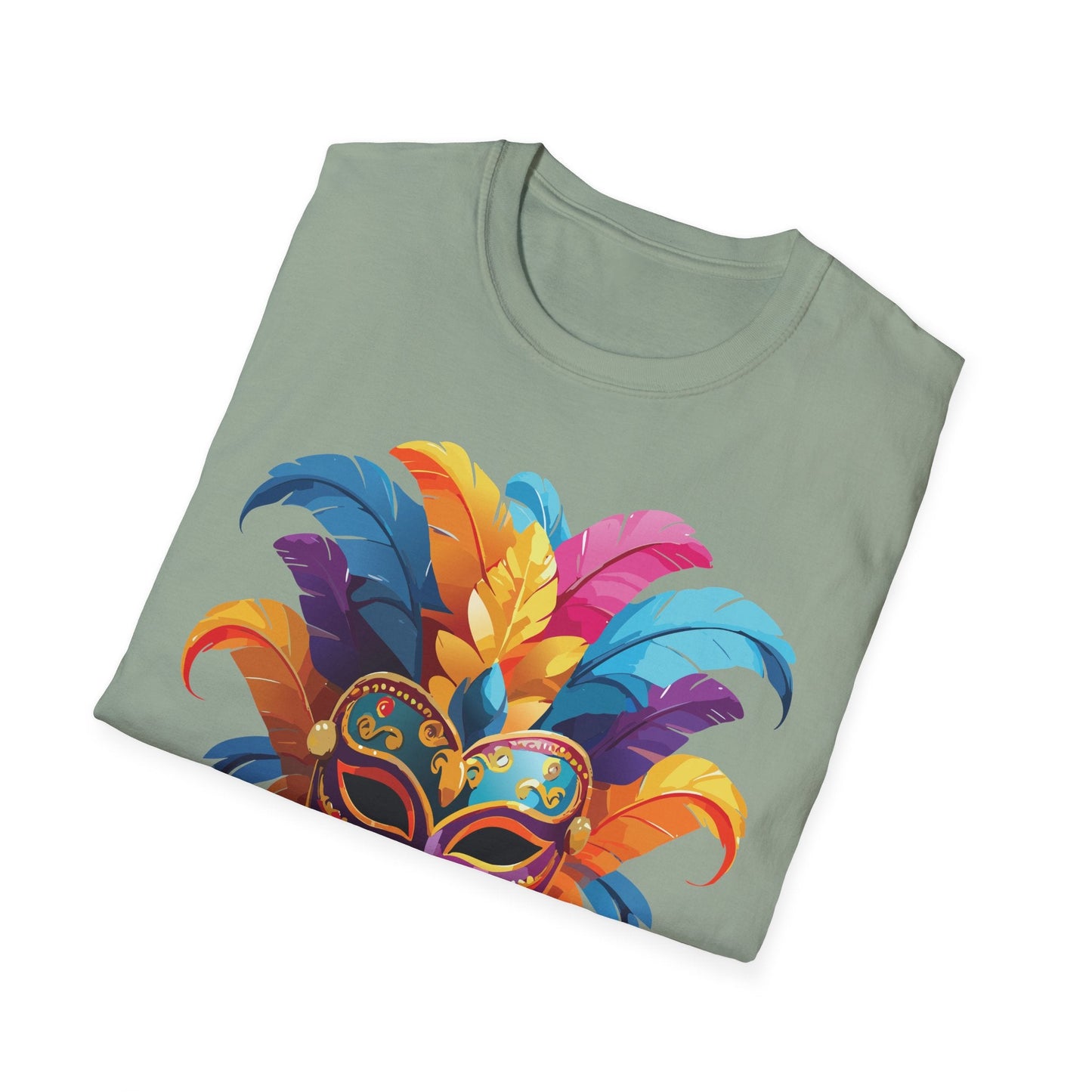 Mask Tee Shirt Unisex Masquerade Design Gildan Softstyle 64000 100 Percent Cotton