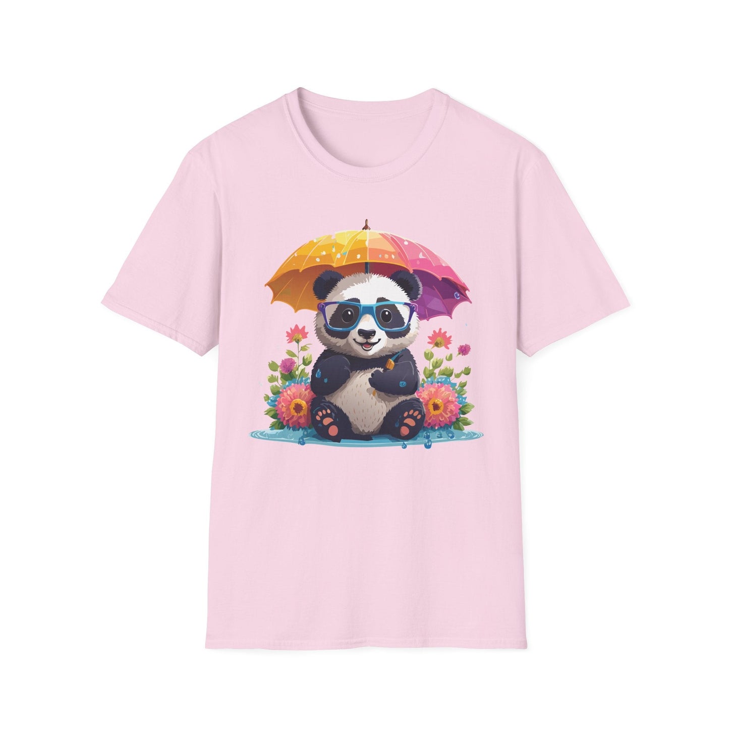 Unisex Panda Shirt Softstyle Tee 100 Percent Ring Spun Cotton Comfortable Animal Tee