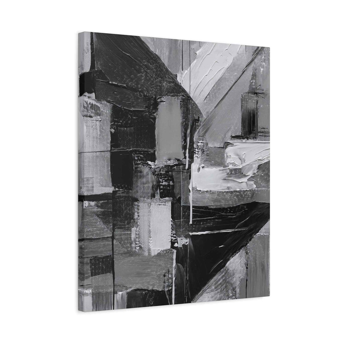 Black Abstract Painting Print Canvas 20x24,20x30,24x30, 24x32,24x36,30x40, 32x48,36x48,40x60 Pine-Wood Inner Frame ABS-18