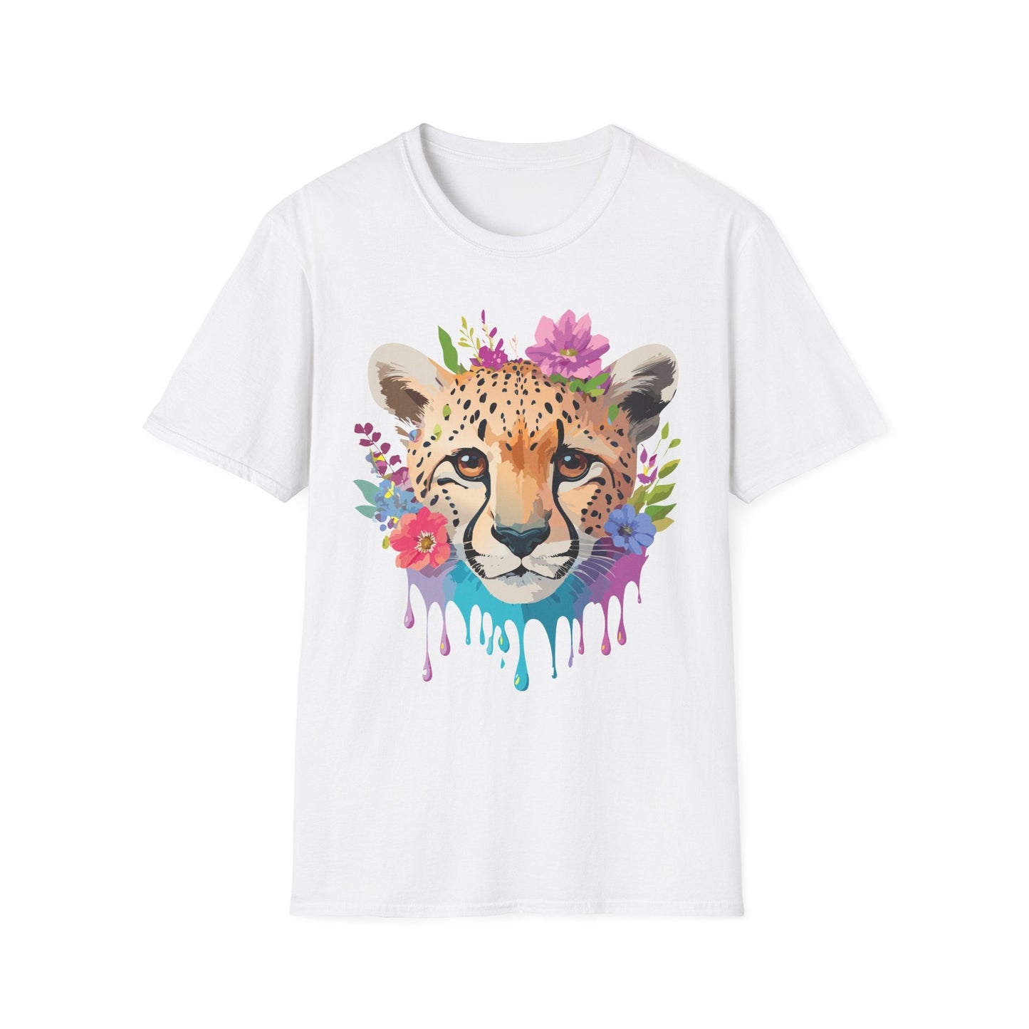 Cheetah Print Unisex Softstyle T Shirt Gildan 64000 Tee For Everyday Comfort