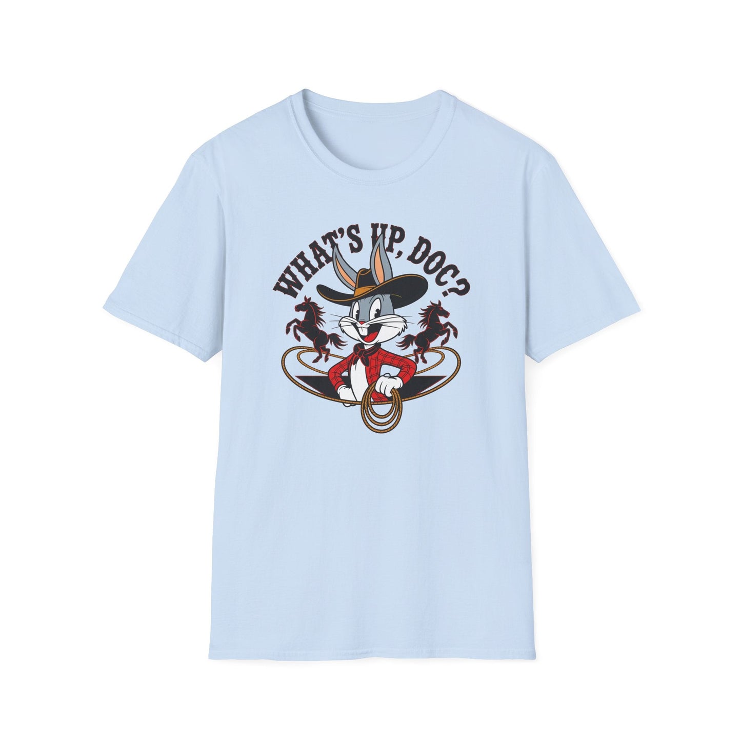 Bugs Bunny Shirt Unisex Cartoon T Shirt With Animation Design Softstyle Gildan 64000