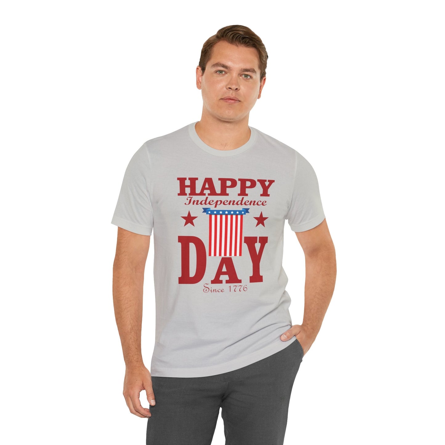 Happy Independence Day Graphic Unisex Cotton T-Shirt 018