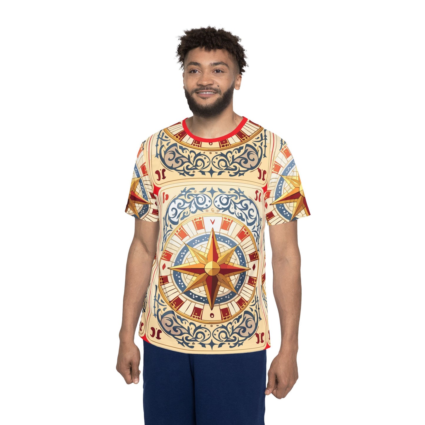 Unisex Poly T-Shirt with Abstract Graphic Design Print