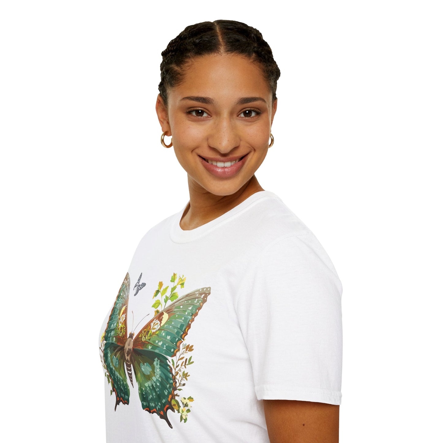 Butterfly Shirt Unisex T Shirt Monarch Print Gildan Softstyle 64000 Comfortable Everyday Wear