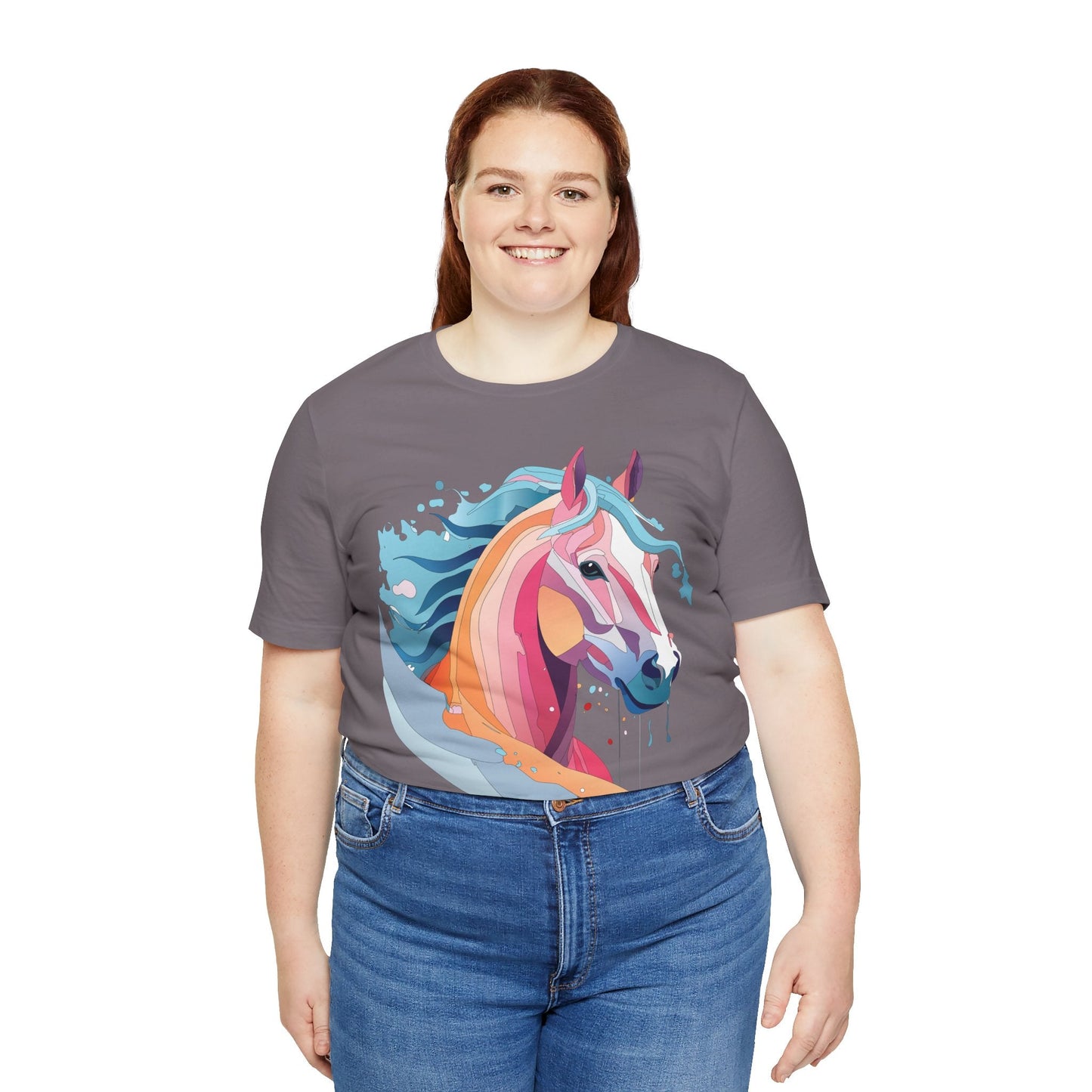 Unisex Animal Tee Shirt With Art Design Wild Animals Short Sleeve Premium Comfort Fit