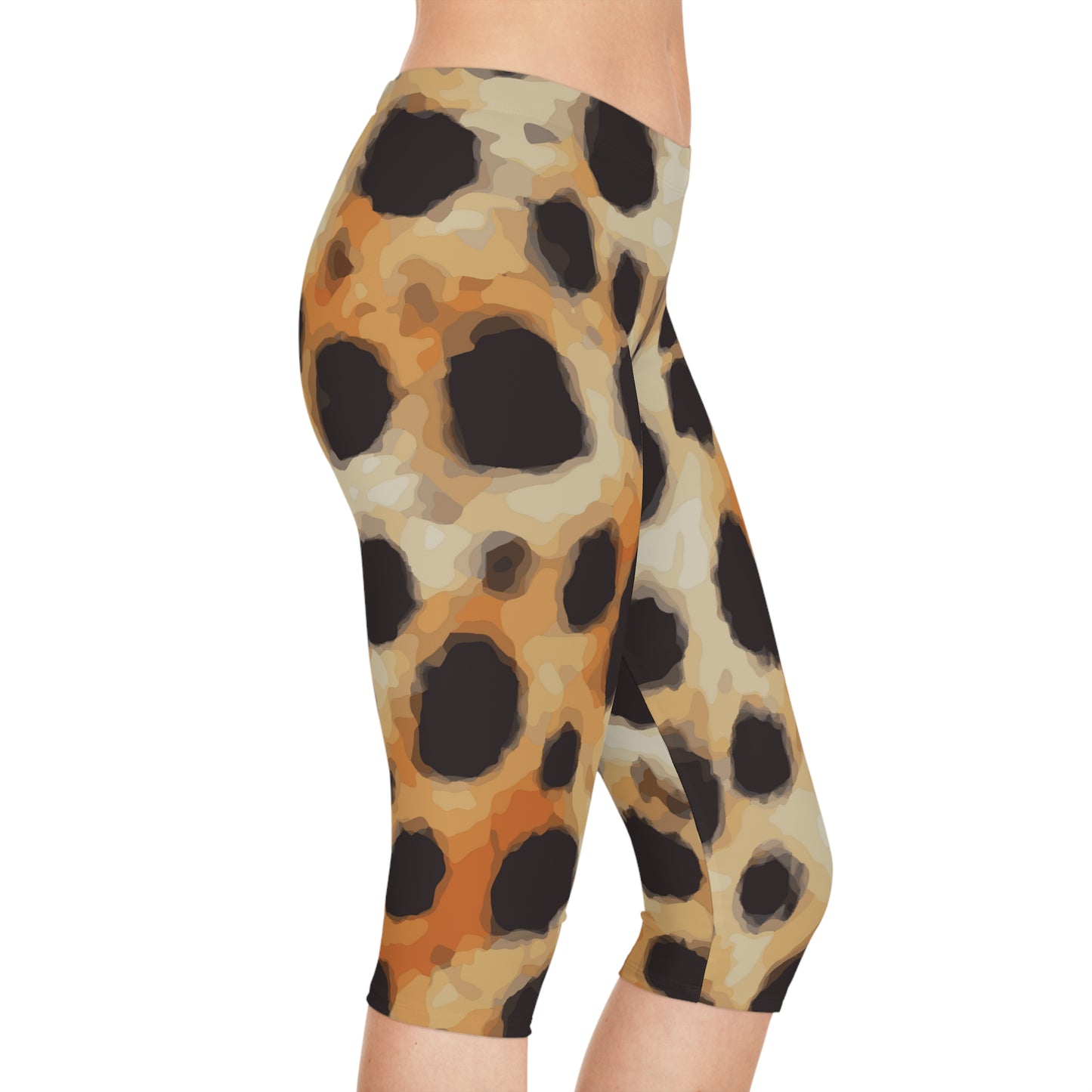 Capri leggings with animal print