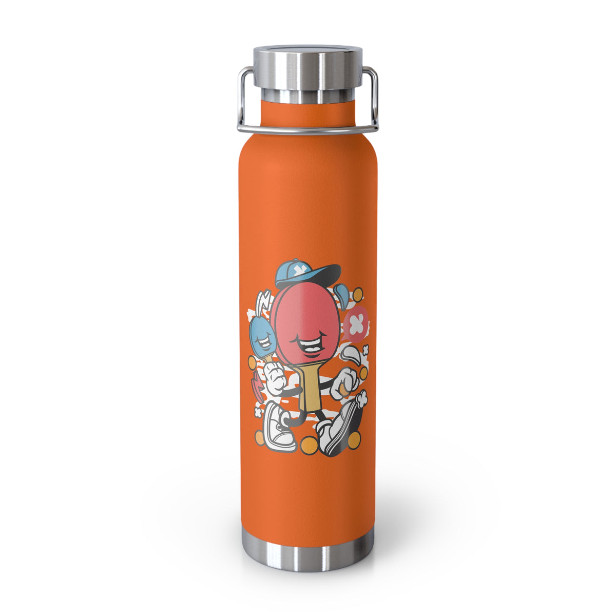 22oz Copper Insulated Water Bottle with Cartoon Design - CV29