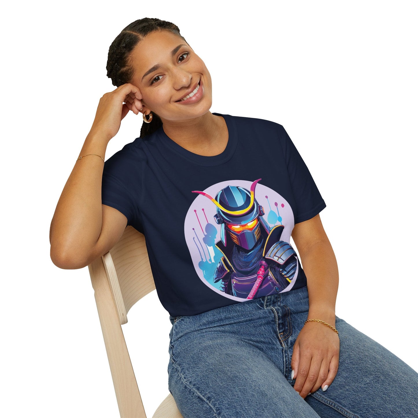 Unisex Samurai Shirt Gildan Softstyle Tee Hundred Percent Ring Spun Cotton Comfort