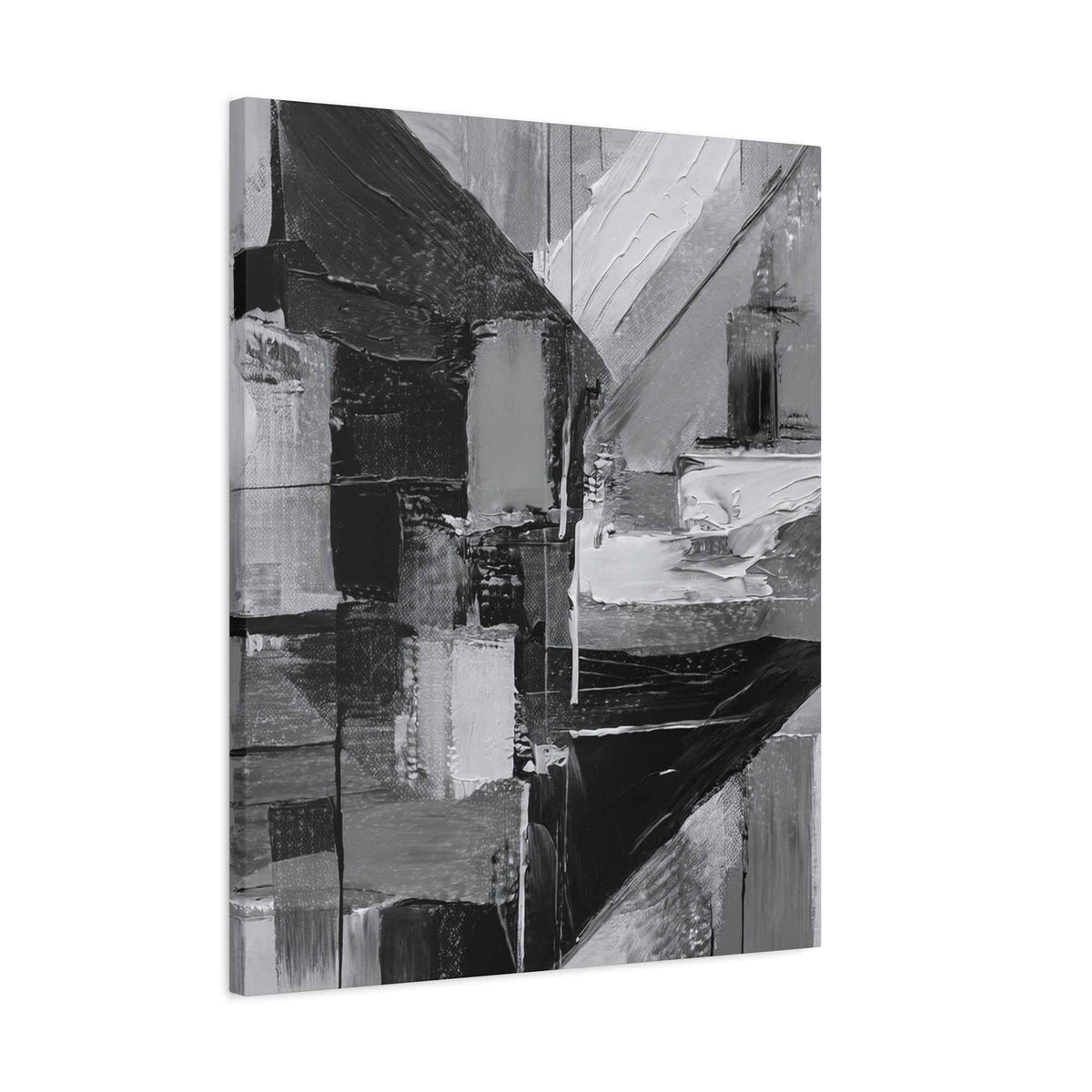 Black Abstract Painting Print Canvas 20x24,20x30,24x30, 24x32,24x36,30x40, 32x48,36x48,40x60 Pine-Wood Inner Frame ABS-18
