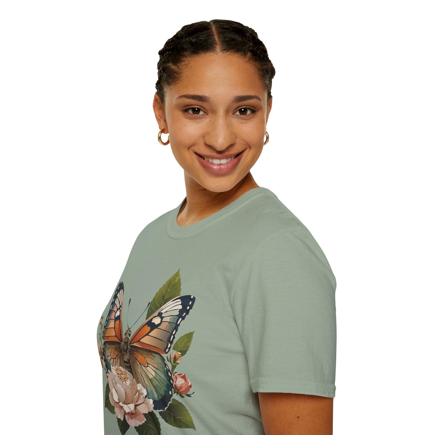 Monarch Butterfly Shirt Unisex Softstyle Cotton Tee Short Sleeve Gildan 64000 Everyday Wear