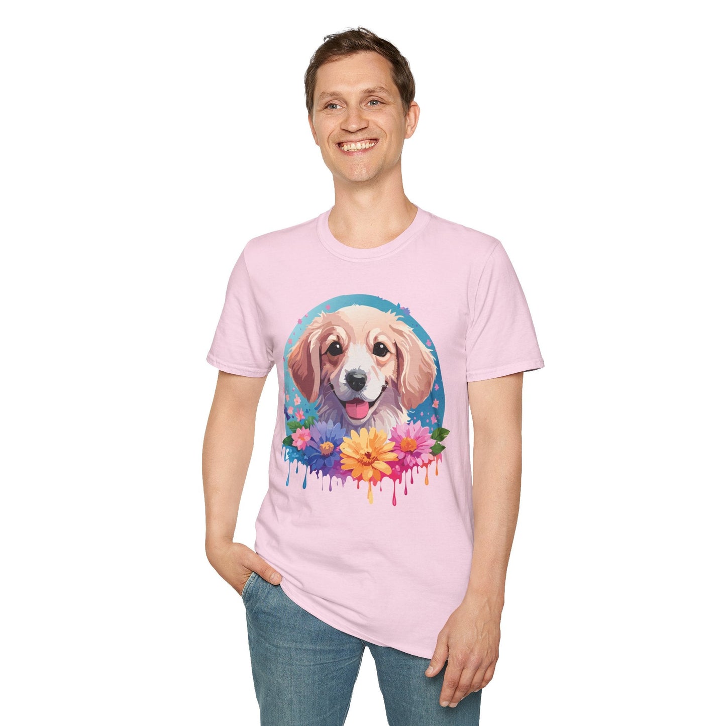 Unisex Dog Shirt Animal Tee Gildan Softstyle 64000 100 Percent Cotton
