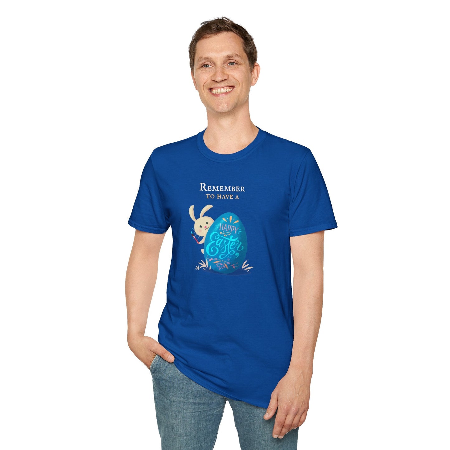 Easter Bunny Egg T Shirt Unisex Softstyle Tee With Easter Signature Prints And Design