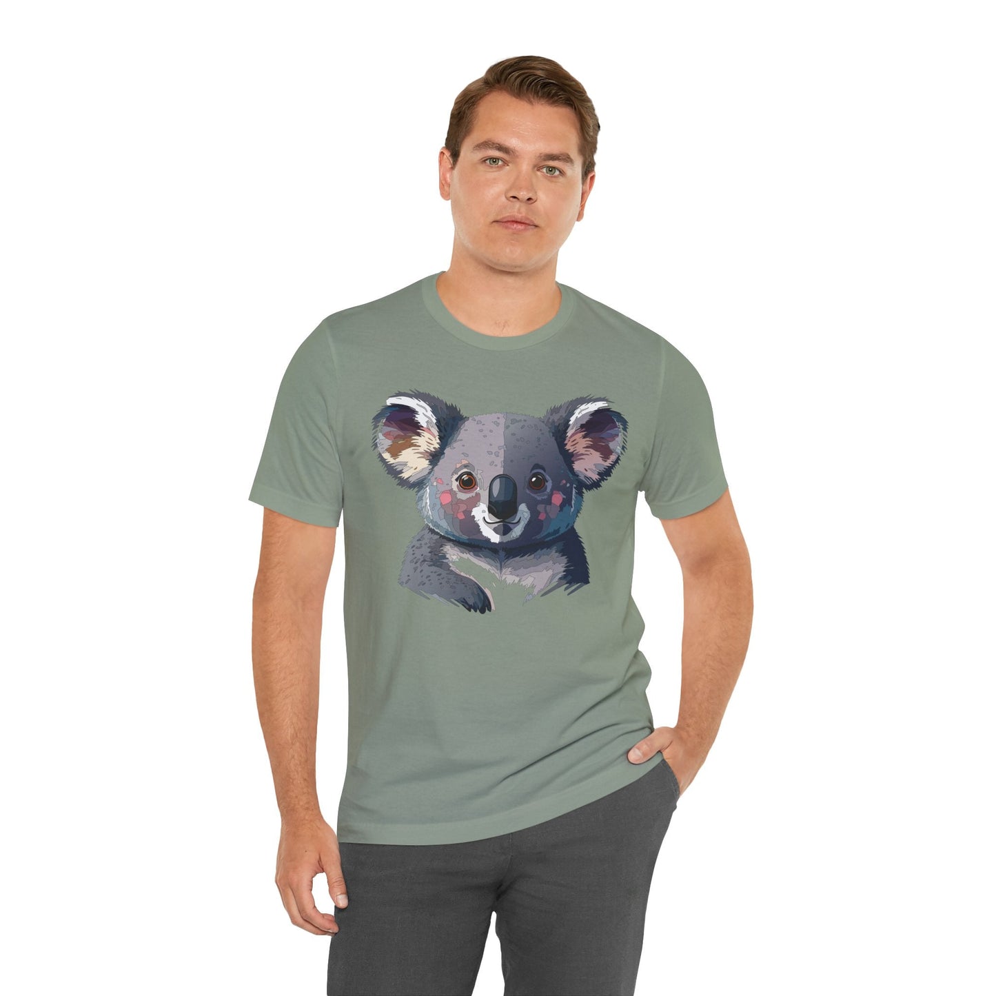 Unisex Animal Shirt With Animal Art Design Tee Wild Animals Short Sleeve Jersey Cotton