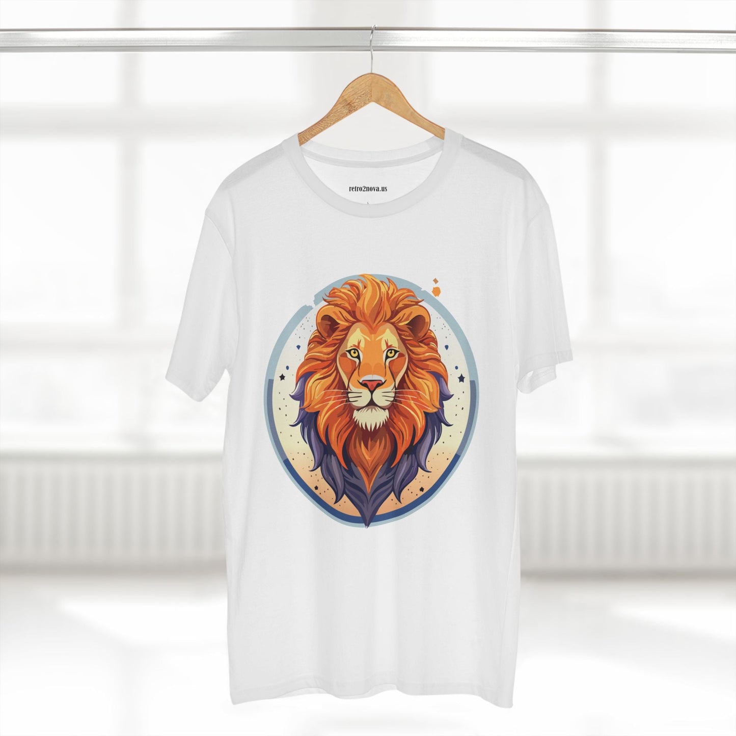 Unisex Premium Cotton Lion Art Tee Shirt By Retro2Nova Original Artwork Collection For Everyday Comfort