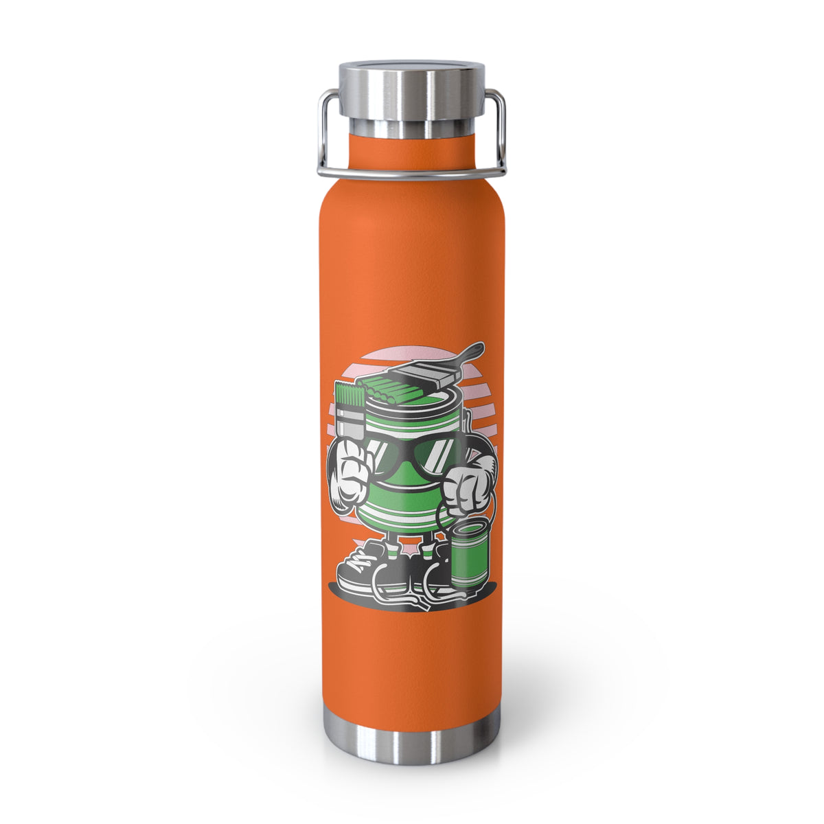 22oz Copper Insulated Water Bottle with Cartoon Design - CV96