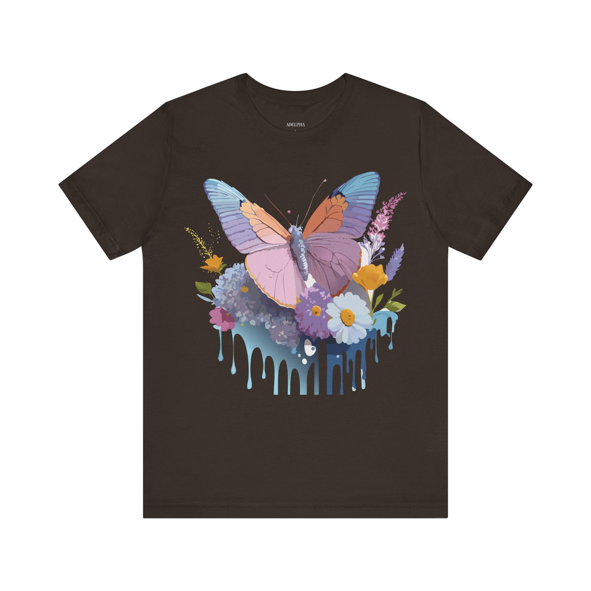 Butterfly Graphic Unisex Cotton Bella+Canvas Tee with Art Design n54
