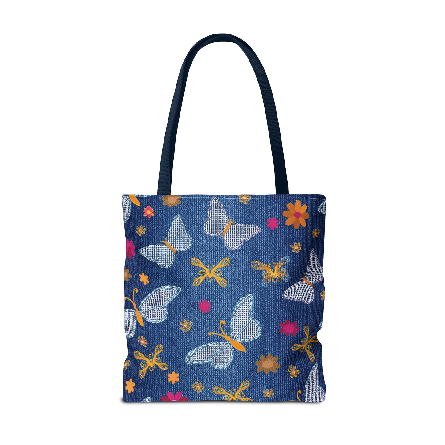 Denim Fabric Imitation Print Unisex Canvas Bag Poly Spun 3 Sizes Tote Bag 170