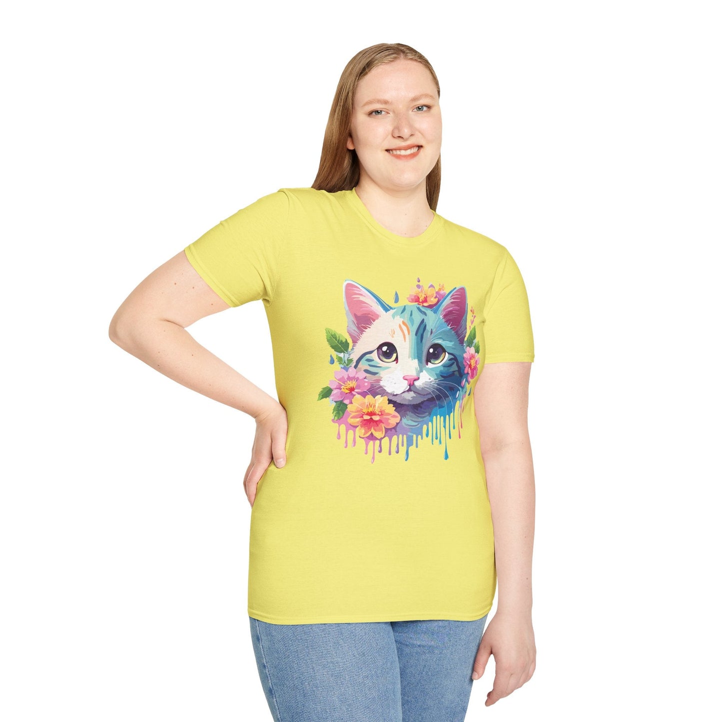 Cat Shirt Unisex Cat Lover Tee Premium Gildan Softstyle 64000 Lightweight