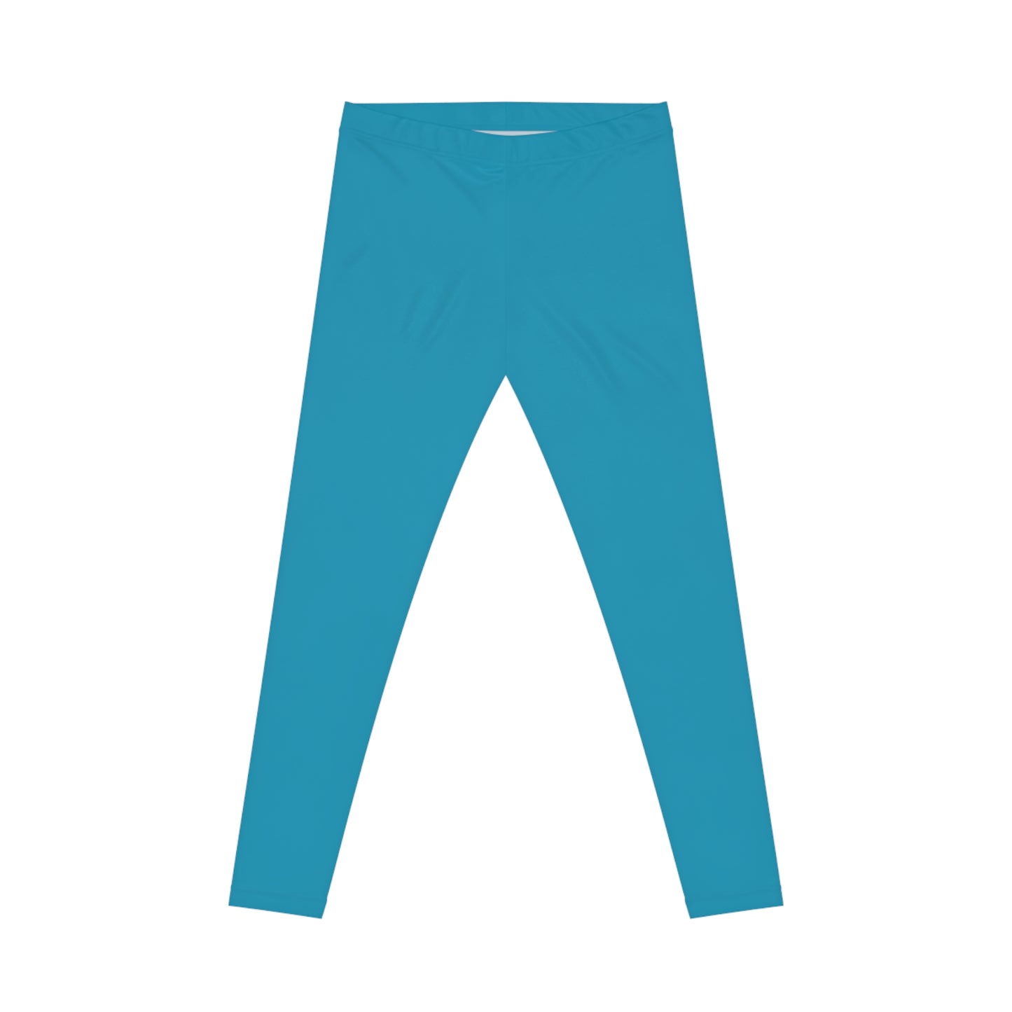 Bon-Blue Color Women's Poly-Span Casual Leggings XS-2XL