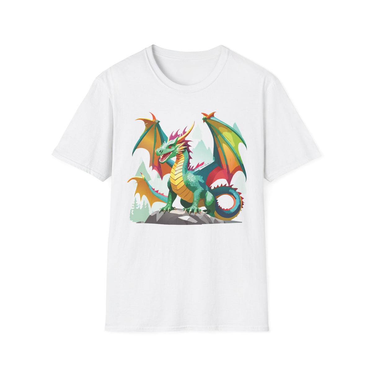 Dragon Graphic Tee Gildan Unisex 100 Cotton Tee Shirt with Animals m24